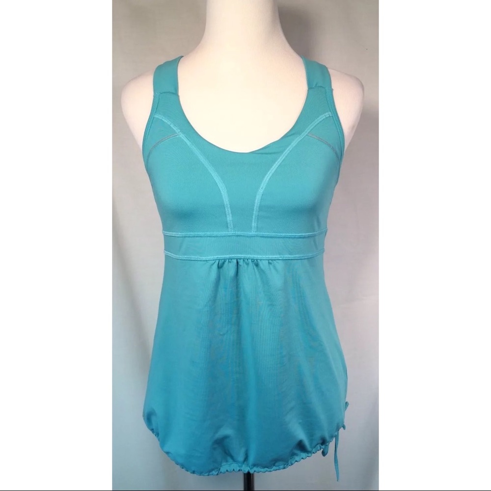 Athleta Horizon Tank Tide BlueRacerback Tie Waist‎